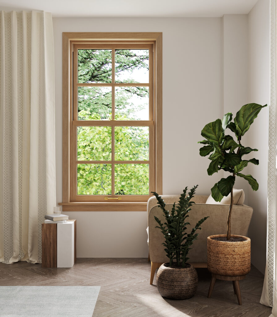 Cozy light home interior with a double hung window replacement houston tx
